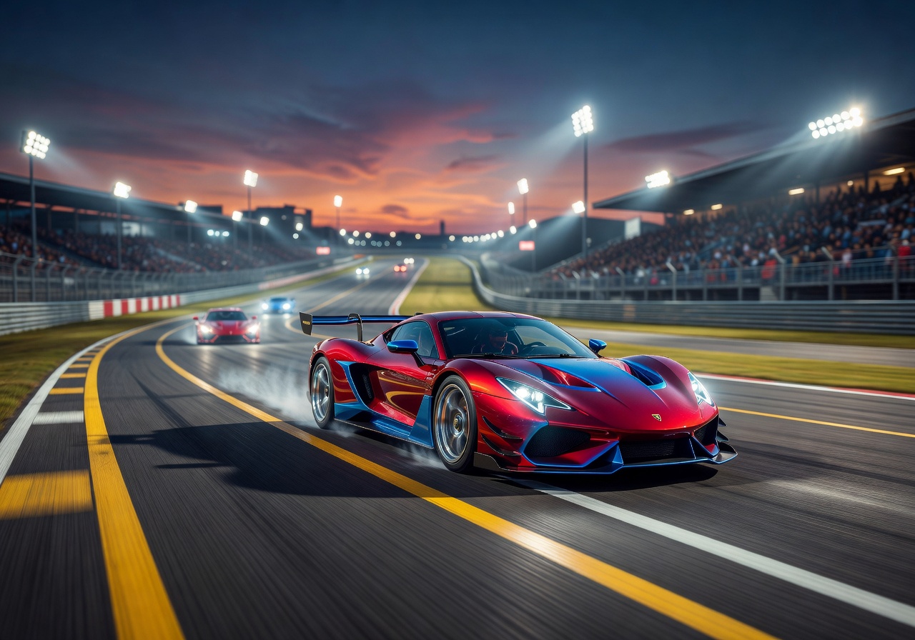 Turbo Rush Slot Game Racing Car Background